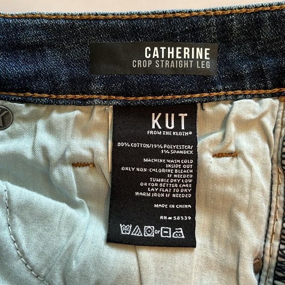 Kut From The Kloth Catherine Crop Straight Leg Mid Rise Size 2 - Picture 11 of 16